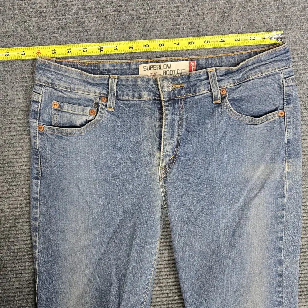 Vintage Levi's 518 Superlow Boot Cut Juniors Jeans 11S 32x30 Y2K